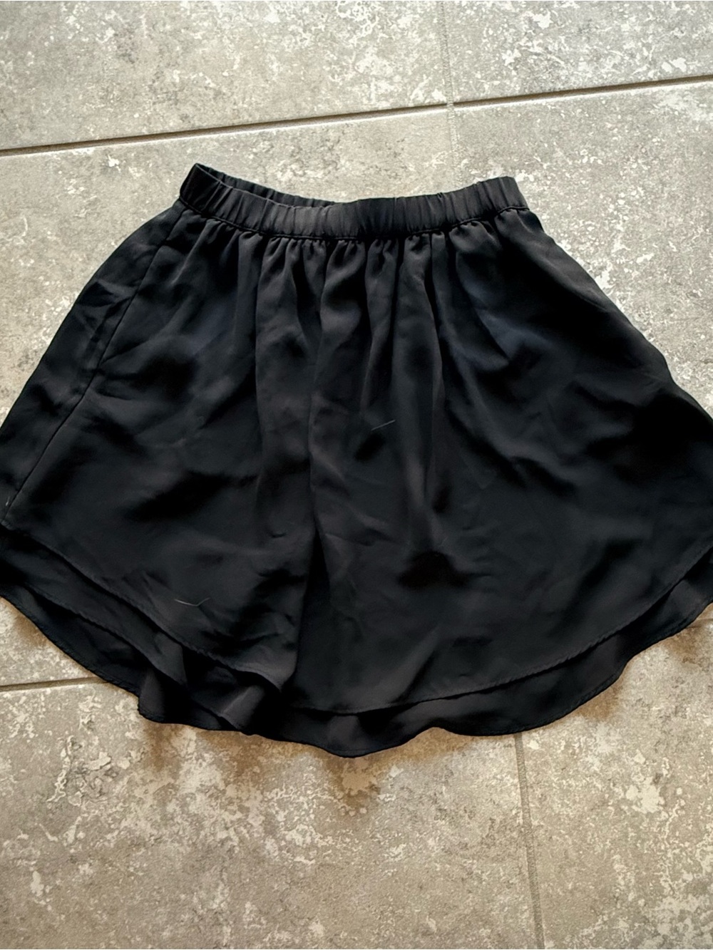 Banana Republic Black Flowing Skort with Elastic Waist